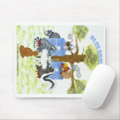 Tapis De Souris Wagon-restaurant bleu Mousepad de tambour (Avec souris)