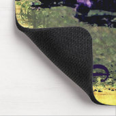 Tapis De Souris Wales Doodart en vert jaune et violet (Coin)