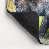 Tapis De Souris Walking Black Bear Faune Photo Art (Coin)
