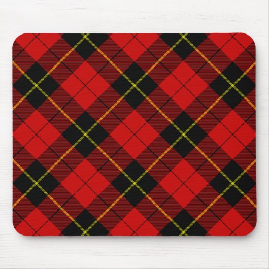 Tapis De Souris Wallace tartan rouge noir plaid (Devant)