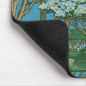 Tapis De Souris Walter Crane May Tree Wallpaper Green Blue (Coin)