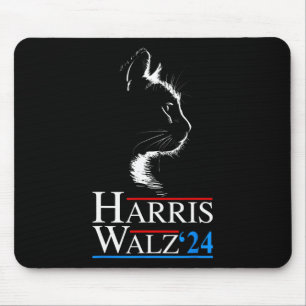Tapis De Souris Waltz 2024 Election Funny Cat Kamala Harris Tim WA