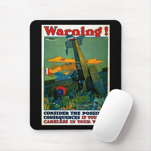 Tapis De Souris Warning! (Avec souris)