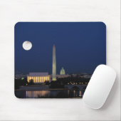 Tapis De Souris Washington DC à la nuit (Avec souris)
