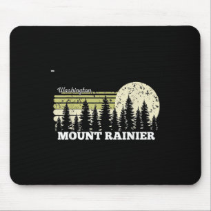 Tapis De Souris Washington Randonnée Mont Rainier Arbres Nature Fo