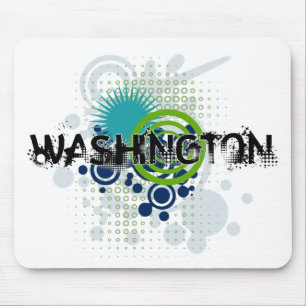 Tapis De Souris Washington tramé grunge moderne Mousepad