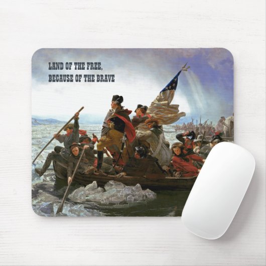 Tapis De Souris Washington Traversant le Delaware Fine Art (Avec souris)