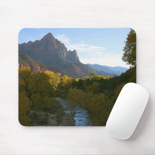 Tapis De Souris Watchman Peak, Parc national de Virgin River Zion (Avec souris)