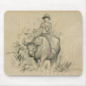 Tapis De Souris Water Buffalo Kid Chinese Ox Année 2021 SourisP (Devant)