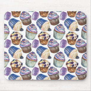Tapis De Souris Watercolor cupcakes