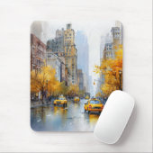 Tapis De Souris Watercolour Autumn in New York (Avec souris)