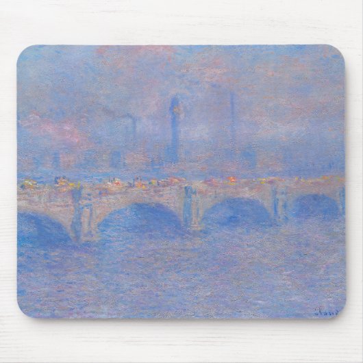 Tapis De Souris Waterloo Bridge, Effect of Mist by Claude Monet (Devant)