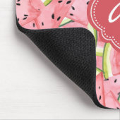 Tapis De Souris Watermelon Été Motif frais avec Monogramme (Coin)