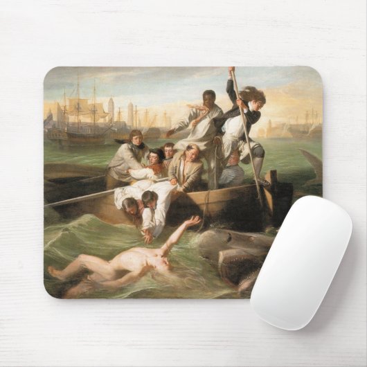 Tapis De Souris Watson et le requin, par John Singleton Copley (Avec souris)