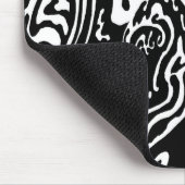 Tapis De Souris "Wave Creature" B&W Art abstrait (Coin)