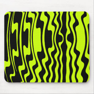Tapis De Souris Wavey Stripey - Noir et Vert I