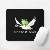 Tapis De Souris We Ride At Dawn Funny Frog Riding Goose Chaotic An (Avec souris)