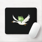 Tapis De Souris We Ride At Dawn Funny Frog Riding Goose Chaotic An (Avec souris)