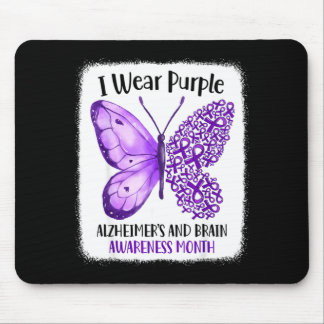Tapis De Souris Wear purple alzheimer's and brain awareness month