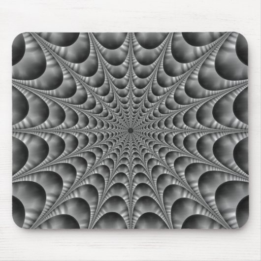 Tapis De Souris Web en noir et blanc (Devant)
