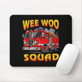 Tapis De Souris Wee Woo Squad Firefighter Truck Lover Fireman Crew (Avec souris)