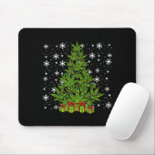 Tapis De Souris Weed Christmas Tree Funny Xmas T Men Women (Avec souris)