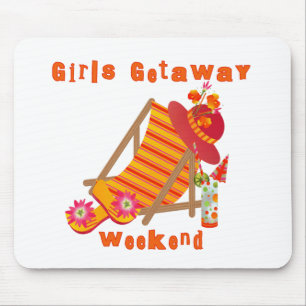 Tapis De Souris Week-end tropical de fuite de filles