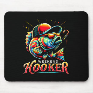 Tapis De Souris Weekend Hookerr Funny Poisson Papa Amour Pêche Pèr
