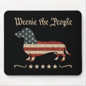 Tapis De Souris Weenie Le Peuple Dachshund 4 juillet (Devant)