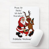 Tapis De Souris Weihnachtsmann mit Elch (Avec souris)
