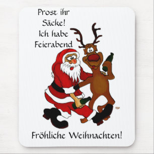 Tapis De Souris Weihnachtsmann mit Elch