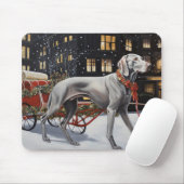 Tapis De Souris Weimaraner Festin de Noël (Avec souris)