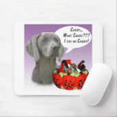 Tapis De Souris Weimaraner Halloween Candy (Avec souris)