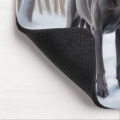 Tapis De Souris Weimaraner Laisser Neige Noël (Coin)