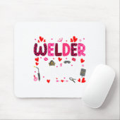 Tapis De Souris Welder Squad Cute Tools Hearts Costume Valentines (Avec souris)