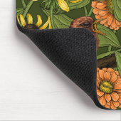 Tapis De Souris Wens et fleurs sur vert (Coin)