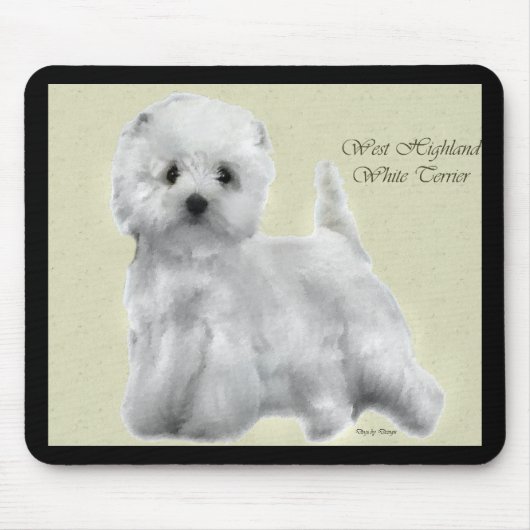Tapis De Souris West Highland White Terrier Art (Devant)