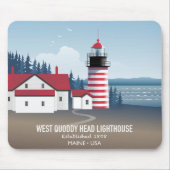 Tapis De Souris West Quoddy Head Lighthouse (Devant)
