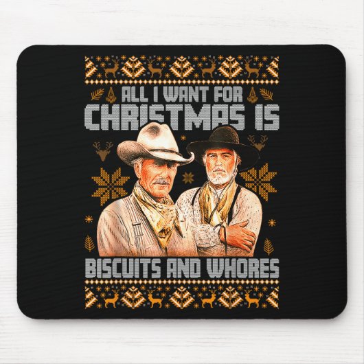 Tapis De Souris Western Biscuits And S Christmas Ugly (Devant)