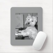 TAPIS DE SOURIS WESTIE AIME LE MOUSEPAD ORDINATEUR (Avec souris)