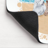Tapis De Souris Westie avec Cairn Terriers à la plage (Coin)