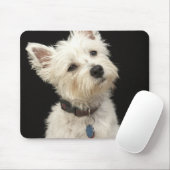 Tapis De Souris Westie (West Highland terrier) avec col (Avec souris)