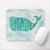 Tapis De Souris Whale Watch côtier de l'art | de capitaine Max's (Avec souris)