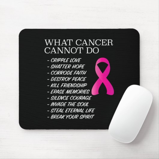 Tapis De Souris What Cancer Cannot Do - _ Awareness - Insration (Avec souris)