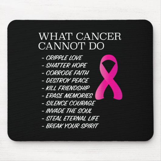 Tapis De Souris What Cancer Cannot Do - _ Awareness - Insration  (Devant)
