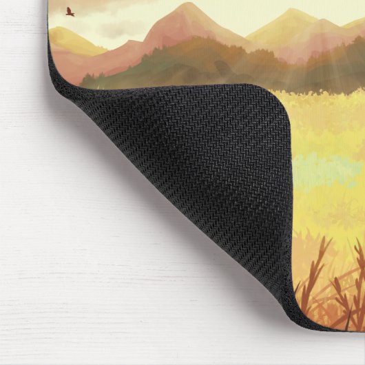 Tapis De Souris Wheat fields at sunrise (Coin)