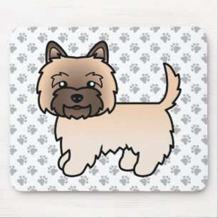 Tapis De Souris Wheaten Cairn Terrier mignon chien de dessin