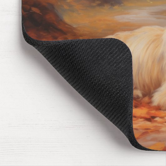Tapis De Souris Wheaten Terrier dans les feuilles d'automne automn (Coin)