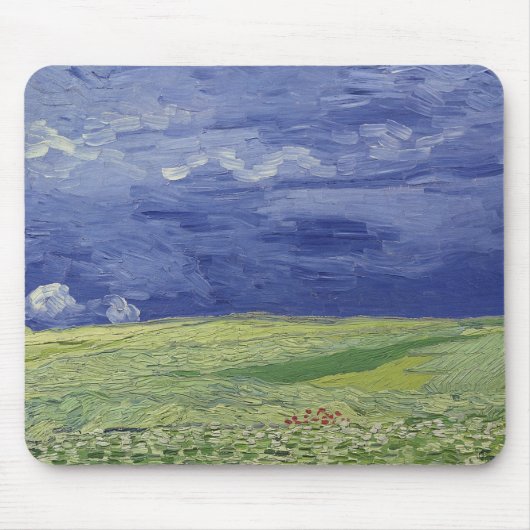 Tapis De Souris Wheatfields de Vincent van Gogh | sous le nuage (Devant)