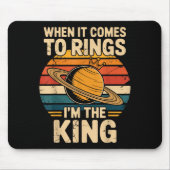 Tapis De Souris When It Comes To Rings Saturn Retro Planets (Devant)